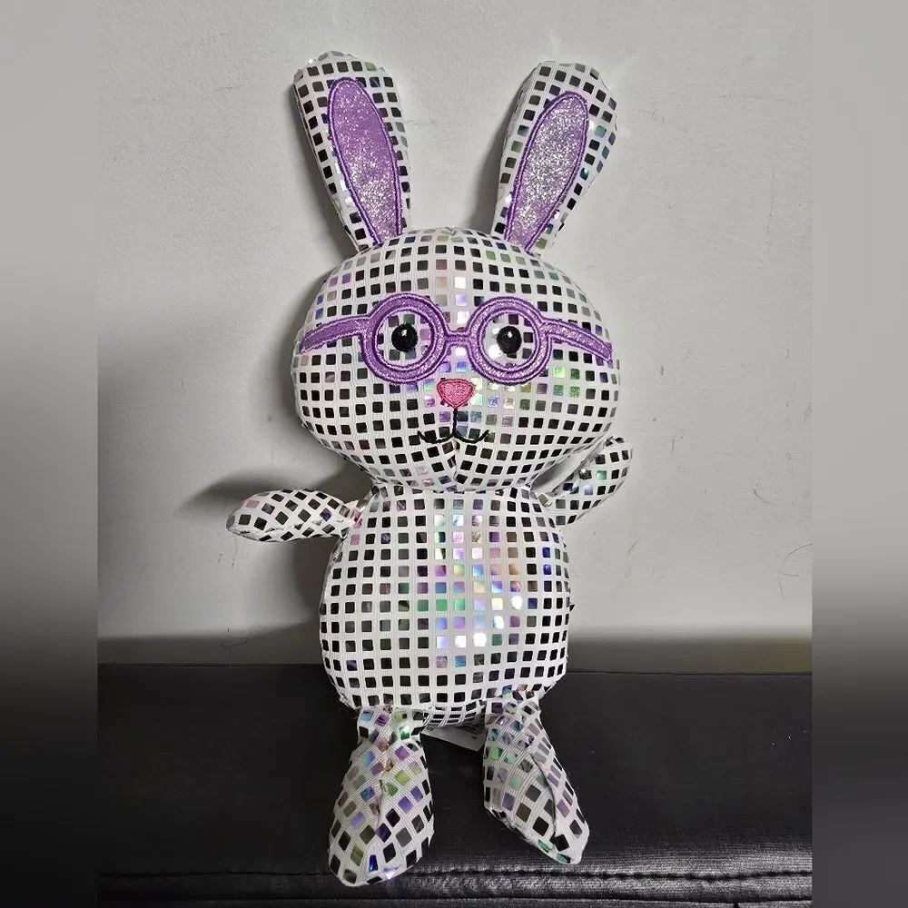 NWT new release 2025 Easter Small Silver Disco ball Bunny Plush, 12 in kids toy